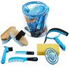 9 Pieces Horse Grooming Kit – Blue