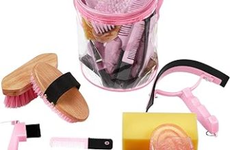 9 Pieces Horse Grooming Kit – Pink
