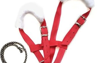 Red hobby horse halter