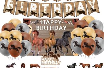 Horse Birthday Party Supplies Set with Horse Theme