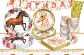 ✨ Set de Vaisselle Anniversaire Cheval (Hobby Horse) – 102 pièces pour 20 invités ✨