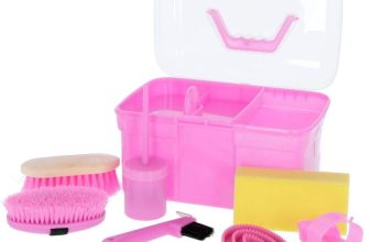 Kerbl Chevaux Coffre de Pansage Complet pour Enfants Rose