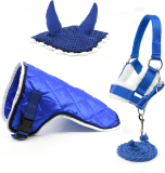 Ensemble d’accessoires Bleu pour Hobby Horse et Cheval bâton