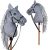 Pink Papaya Hobby Horse gris -Ronja – taille S