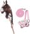 HKM Kids Hobby Horse avec licol et longe rose 🌸
