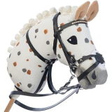 Hobby Horse with bridle, white spotted