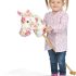 ✨ Pink Papaya Cheval bâton (Hobby Horse) brun marron avec crinière blanche ✨