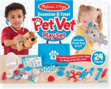 Melissa & Doug Examine and Treat Pet Vet Play Set (24 pcs)